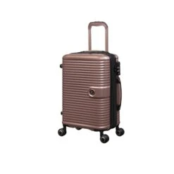 IT Luggage Helixian - 3pc Set (Metallic Rose Gold) -Travel Bag Store 32898 UK16 2842 08MetallicrosegoldS397SSFrontpanel18.5in
