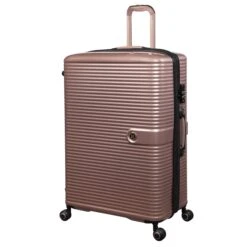 IT Luggage Helixian - 3pc Set (Metallic Rose Gold) -Travel Bag Store 32898 UK16 2842 08MetallicrosegoldS397SSFrontpanel29in