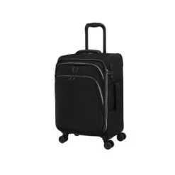 IT Luggage Trinary - 4pc Set (Black) -Travel Bag Store 32909 UK12 2875 08BlackSSFrontpanel19.4in