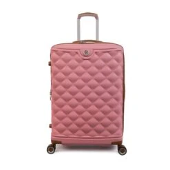 IT Luggage Indulging - 4pc Set (Flamingo Pink) -Travel Bag Store 32964 UK16 3039 08FlamingoPinkSSFrontpaneldirectly25in