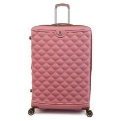 IT Luggage Indulging - 4pc Set (Flamingo Pink) -Travel Bag Store 32964 UK16 3039 08FlamingoPinkSSFrontpaneldirectly29in