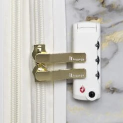 IT Luggage Sheen - 4pc Set (Gold Greyscale Marble) -Travel Bag Store 32980 UK16 2269B08GoldgreyscalemarbleSSTSAlock