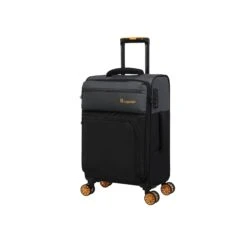 Duo-Tone - 4pc Set (Pewter & Black) -Travel Bag Store 33080 UK12 1519B08Pewter BlackSSFrontpanel19.5in