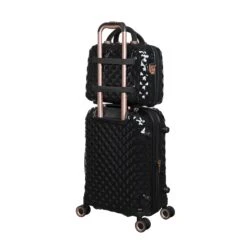 IT Luggage Glitzy - 5pc Set (Black) -Travel Bag Store 33109 UK16 2888A08 16 2888A15BlackSSBackpanel