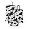 IT Luggage Indulging II - 4pc Set (Moo Cow Print) -Travel Bag Store 33198 UK16 3039A08Moocowblack whiterepeatprintSSFrontpaneldirectlyset4 c1169fb2 9e36 4384 8c3b 0ed91fc62ea7