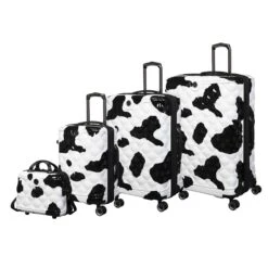 Travel Bag Store -Travel Bag Store 33198 UK16 3039A08Moocowblack whiterepeatprintSSFrontpanelset2