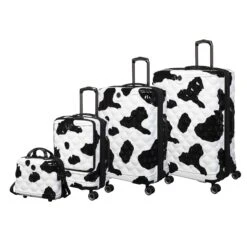 IT Luggage Indulging II - 4pc Set (Moo Cow Print) 40 IT Luggage Indulging II - 4pc Set (Moo Cow Print) -Travel Bag Store 33198 UK16 3039A08Moocowblack whiterepeatprintSSFrontpanelset3 8b9631ca b237 4fcf 9be4 c80037e20c87