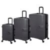 IT Luggage Helixian - 3pc Set (Charcoal) -Travel Bag Store 61334 US16 2842 08CharcoalgreyS022SSFrontpanel