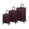 IT Luggage Lustrous - 3pc Set (Aubergine) -Travel Bag Store 61362 US12 2194 08AubergineS025SSFrontpanelB