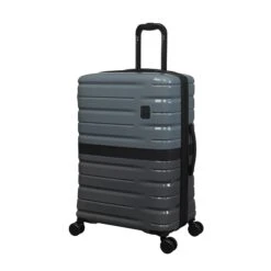 IT Luggage Interfuse - 3pc Set (Lead / Pewter) -Travel Bag Store 61527 US16 2936 08Lead PewterM332SSFrontpanel25in