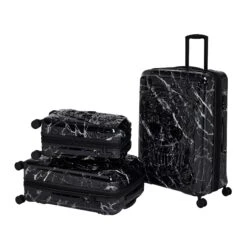IT Luggage Candy Calavera - 4pc Set (Black Marble) 26 IT Luggage Candy Calavera - 4pc Set (Black Marble) -Travel Bag Store CandyCalavera16 2918AGroupC