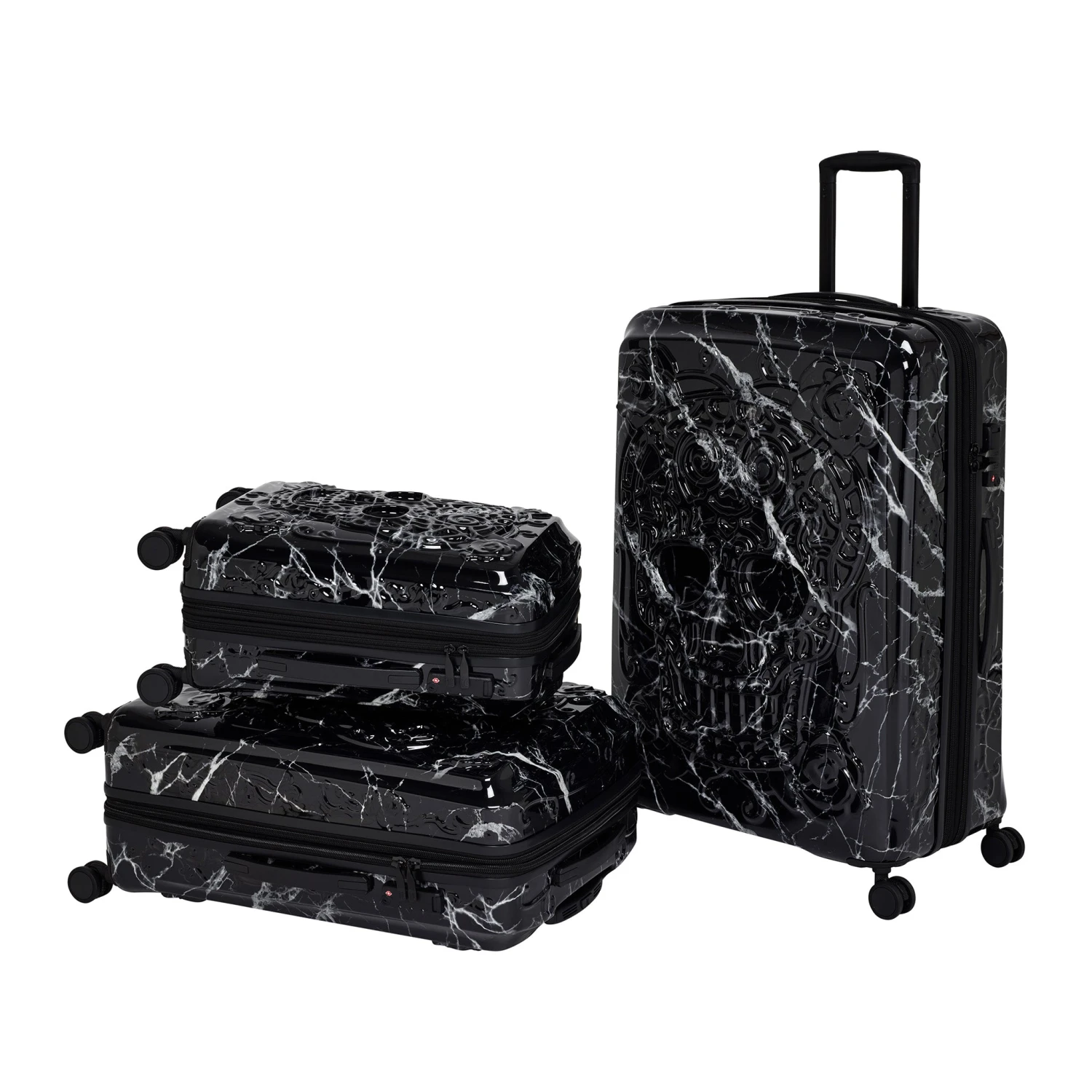 IT Luggage Candy Calavera - 4pc Set (Black Marble) 13 IT Luggage Candy Calavera - 4pc Set (Black Marble) - Image 11
