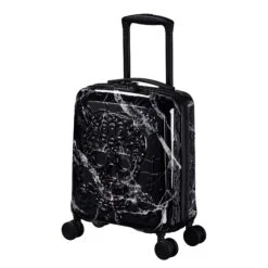 IT Luggage Candy Calavera - 4pc Set (Black Marble) 23 IT Luggage Candy Calavera - 4pc Set (Black Marble) -Travel Bag Store CandyCalavera16 2918AUnderseatCasefront side