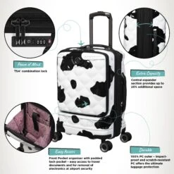 IT Luggage Indulging II - 4pc Set (Moo Cow Print) 25 IT Luggage Indulging II - 4pc Set (Moo Cow Print) -Travel Bag Store Indulging Moo Cabin Pocket Infographic 5938d24b a009 4db3 8aad 3ee1fec01ce1