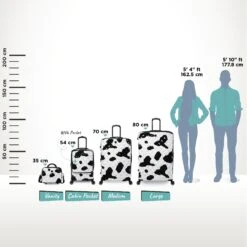 IT Luggage Indulging II - 4pc Set (Moo Cow Print) 41 IT Luggage Indulging II - 4pc Set (Moo Cow Print) -Travel Bag Store Indulging Moo Relative Size pocket 60c17737 2f13 4633 8a7f c8eecee0e887
