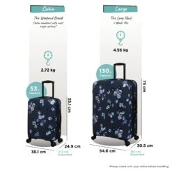Travel Bag Store -Travel Bag Store Sheen Pansies dims weights