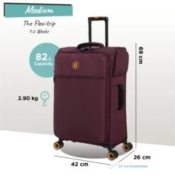 Simultaneous - Medium (French Port) -Travel Bag Store Simultaneous Med French Port dims weights