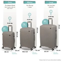 IT Luggage Spontaneous - 3pc Set (Feather Grey) 26 IT Luggage Spontaneous - 3pc Set (Feather Grey) -Travel Bag Store Spontaneous Set Feather dims weights