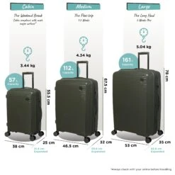 IT Luggage Spontaneous - Cabin (Olive Night) 28 IT Luggage Spontaneous - Cabin (Olive Night) -Travel Bag Store Spontaneous Set olive dims weights 799cacab c69e 464f 920b 43e106fe7547