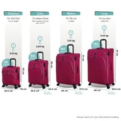 IT Luggage Trinary - Underseat (Viva Magenta) 26 IT Luggage Trinary - Underseat (Viva Magenta) -Travel Bag Store Trinary set magenta dims weights dc9599dd 0ac1 4f2f b4b7 a91550219a11